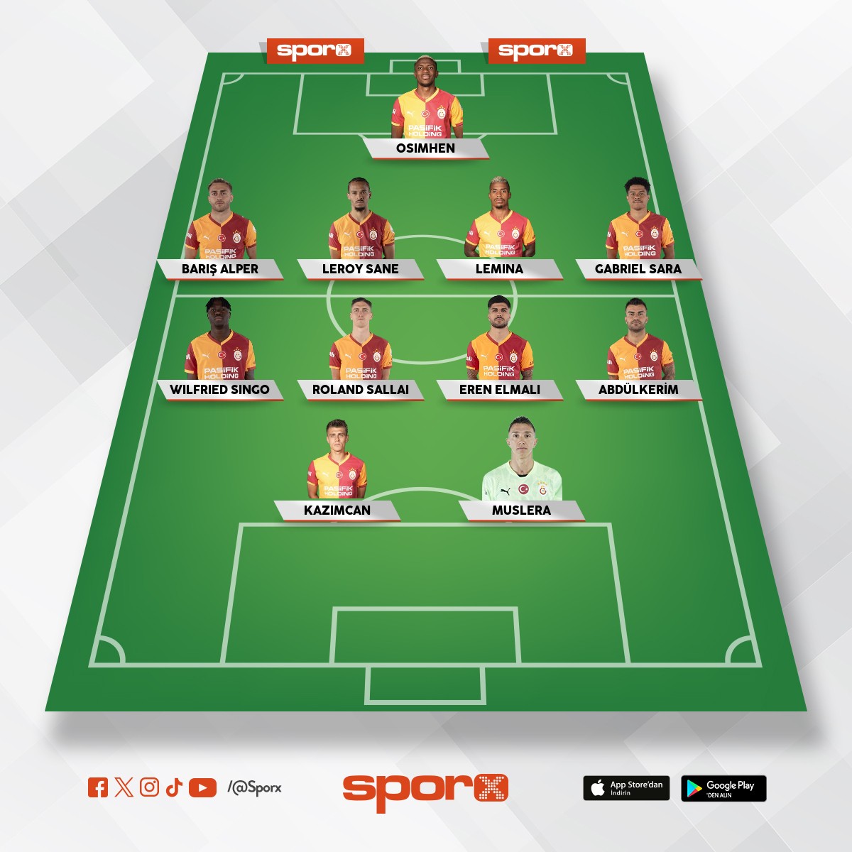 Galatasaray�n  ilk 11'i