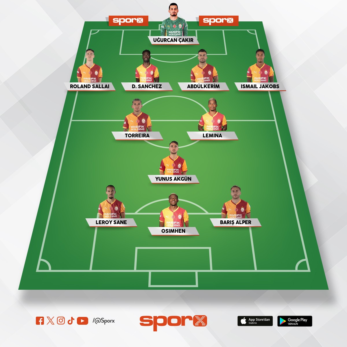 Galatasaray atletico ilk 11 bekledi�im 