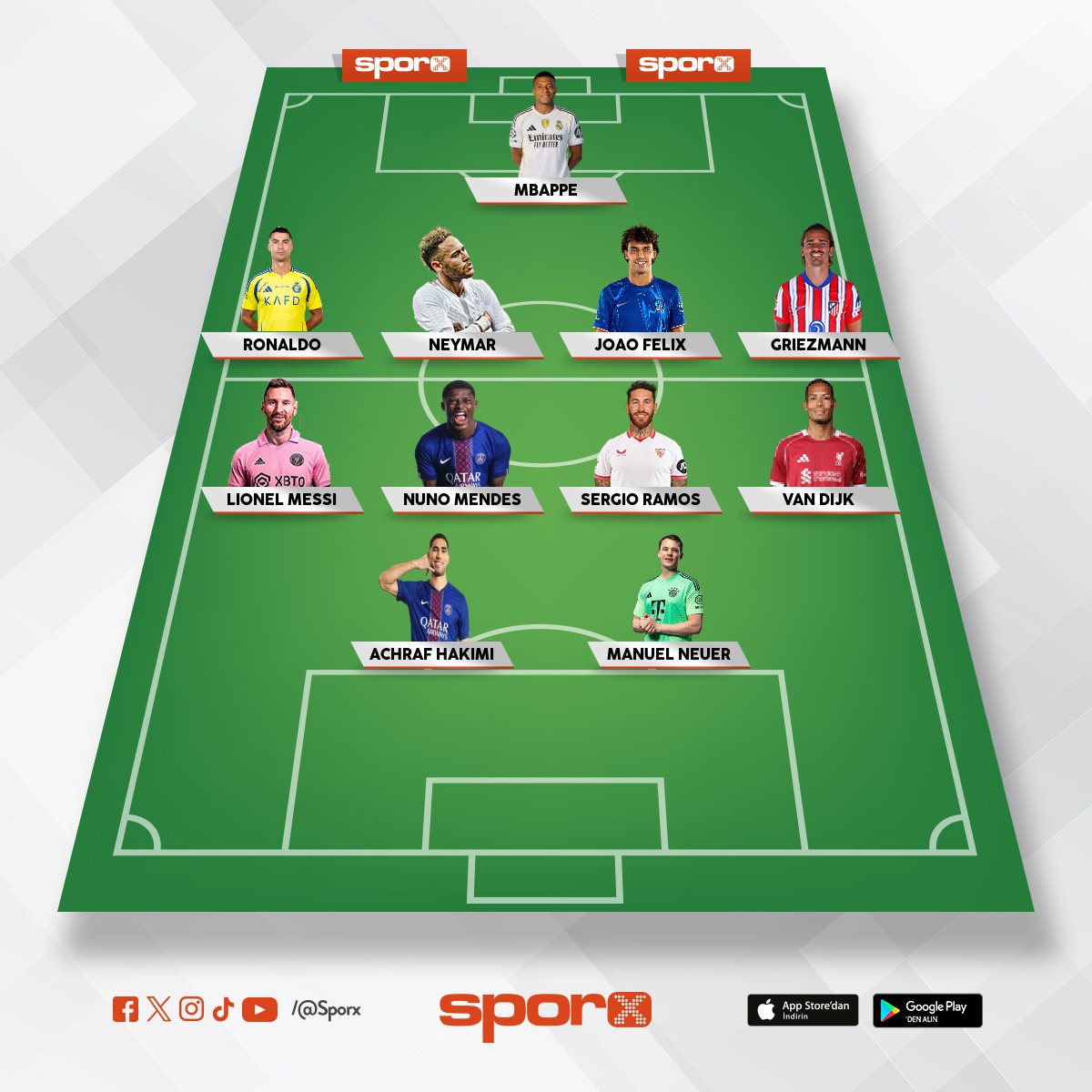 d�nyan�n en iyi ilk onbiri