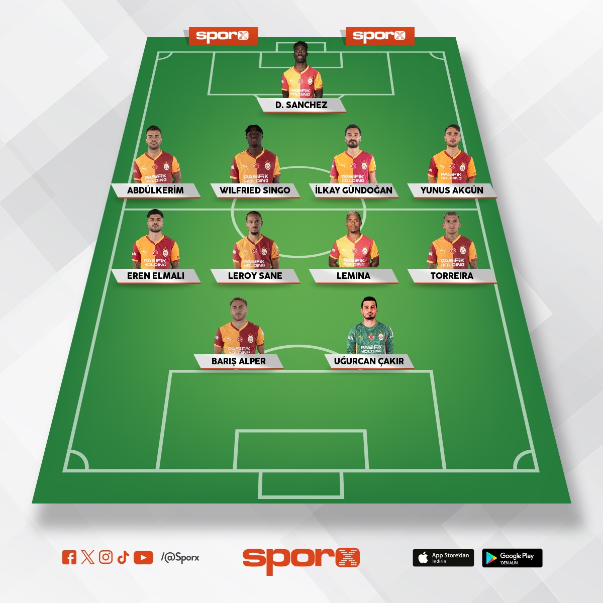 Galatasaray muhte�em kadrosu