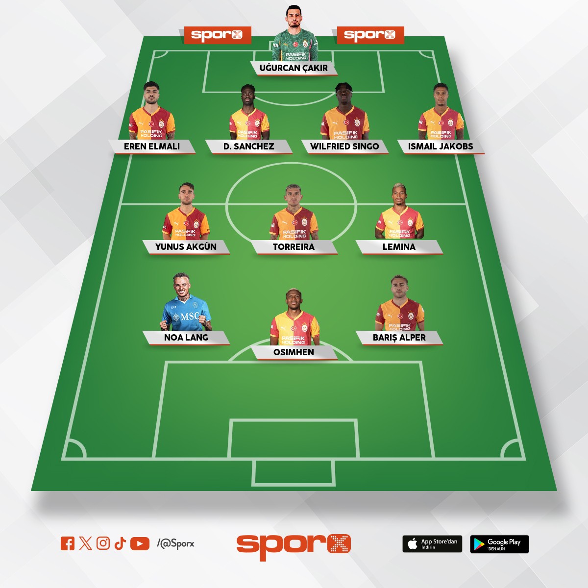 Galatasaray S�per Lig ilk 11