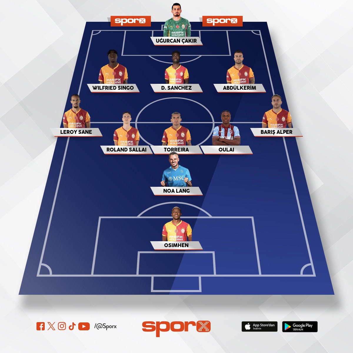 �lk 11 Kadro  GS Off Derim Olsun bu 