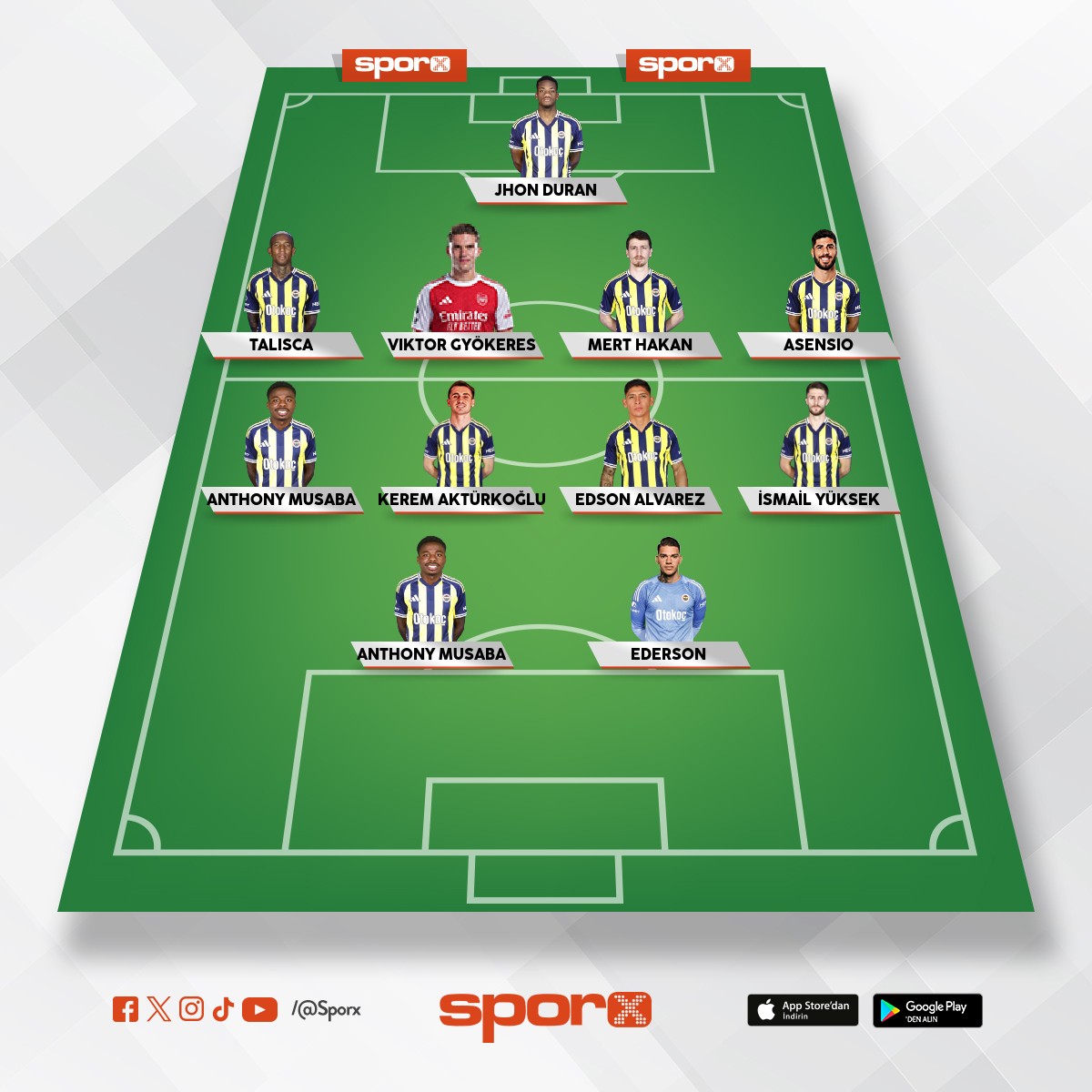 Fenerbah�e kadrosu