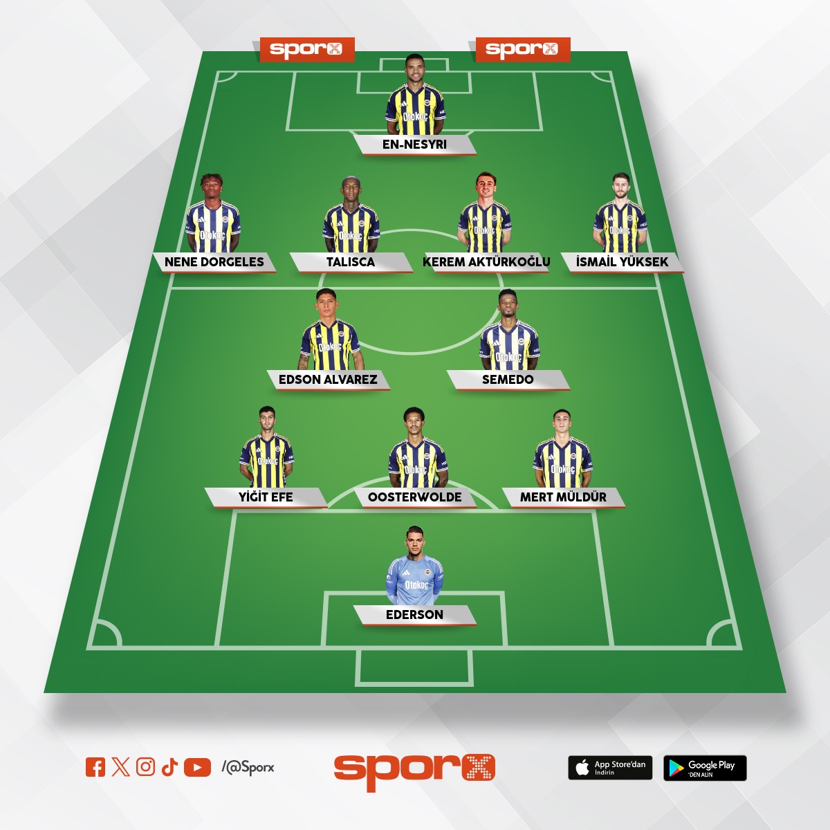 FB SB ma�� ilk 11'i