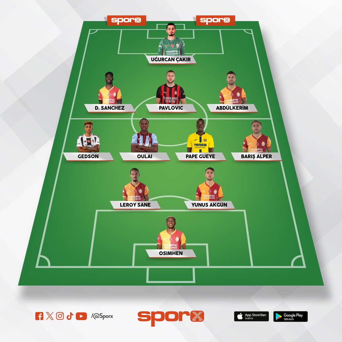 Icardi-Torreira-G.Sara-�lkay-Lemina-Sallai-Kaan-Eren-Jacobs-Lang-Asprila