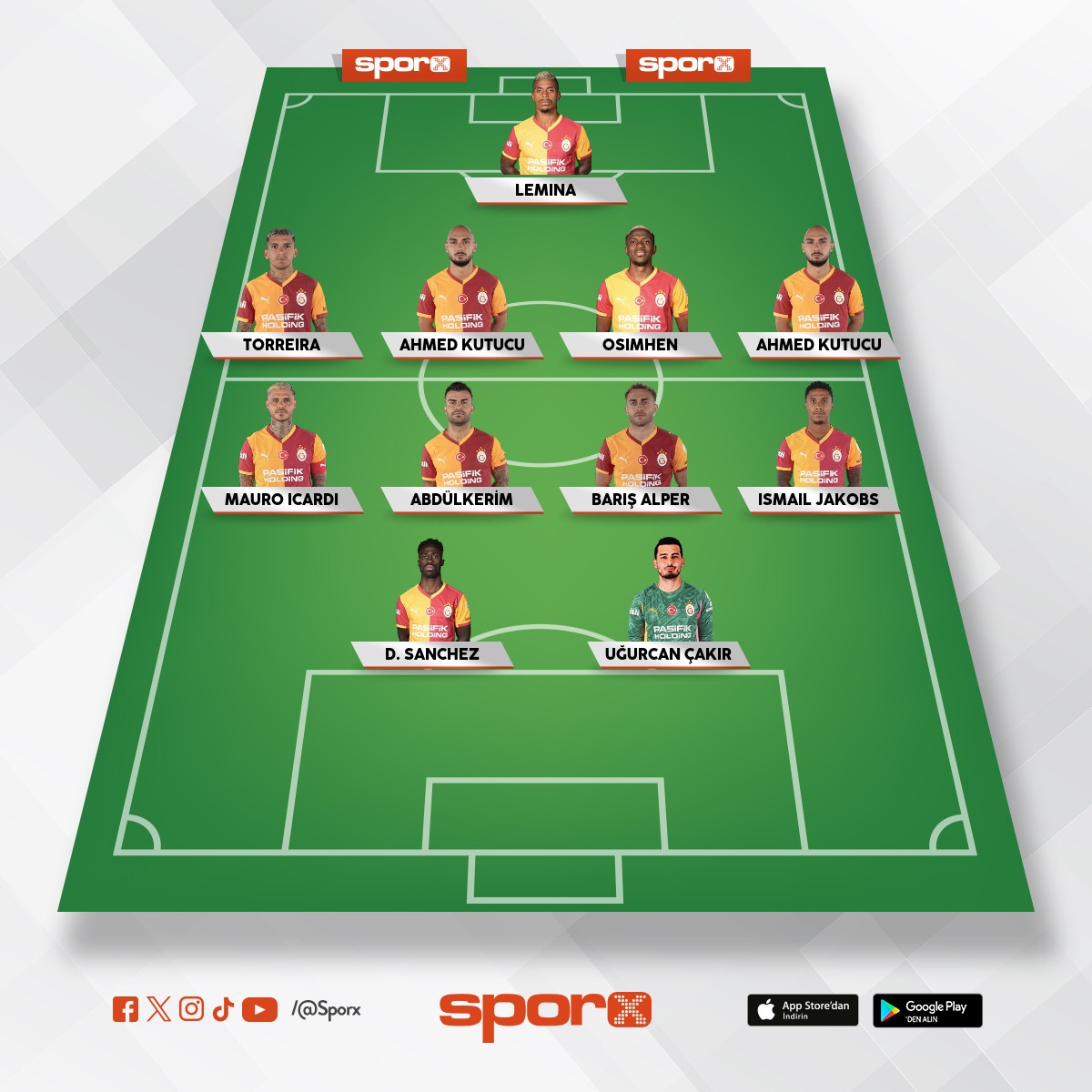 4-4-2
Galatasaray