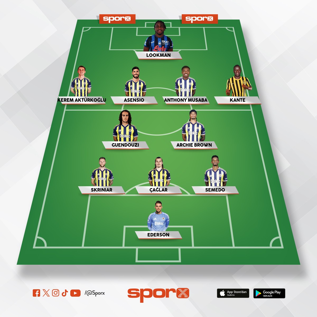 Fenerbah�e'nin en iyi ilk 11'i teknik direkt�r �meryi�it