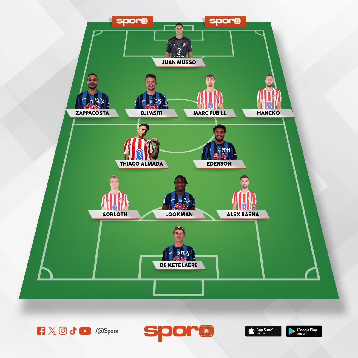 ATALANTA & A.MADRID ❤️💛❤️💛