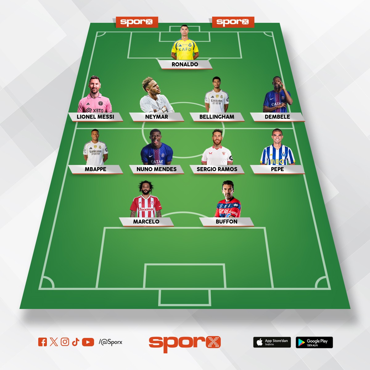 t�m zamanlar�n en iyi 11'i