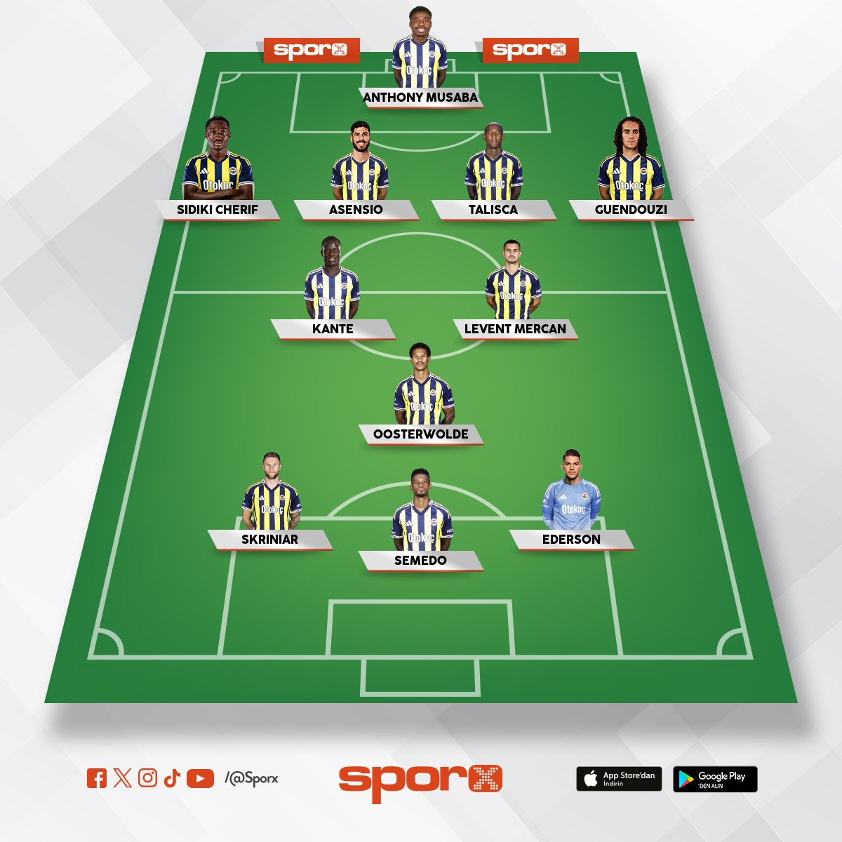 Fenerbah�e eniy ilk 11