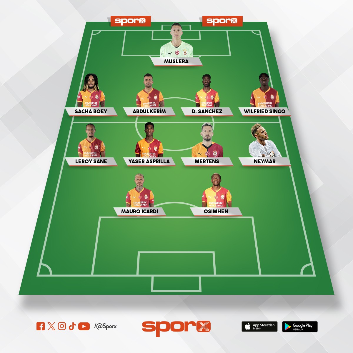 Galatasaray-fenerbah�e oynanan ilk 11 bir galatasaray 