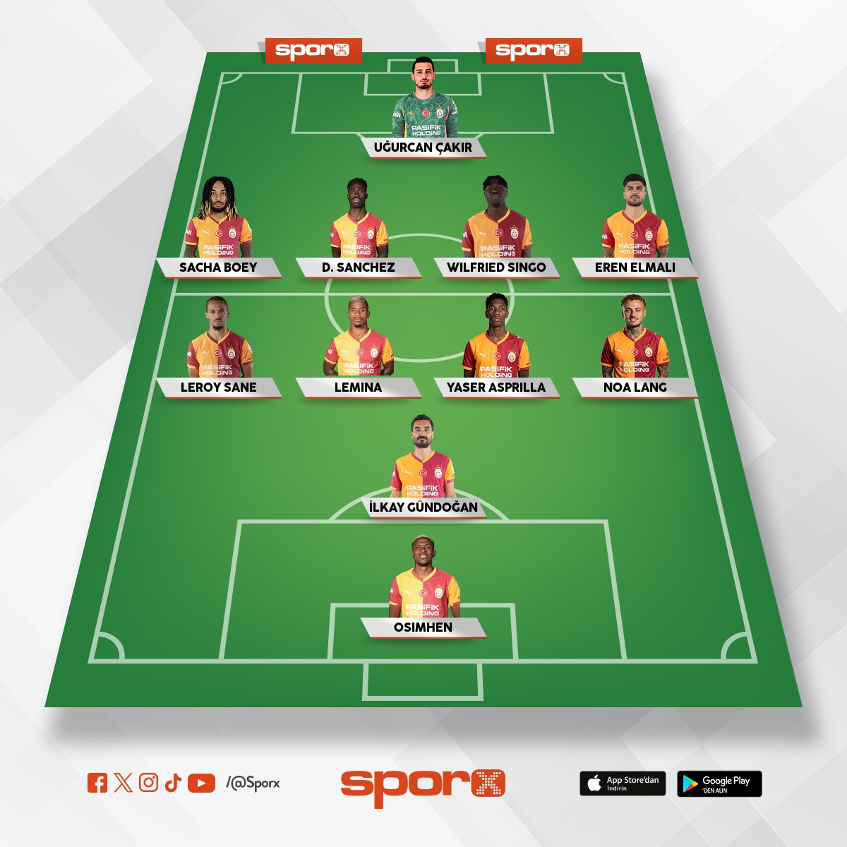 Juventus kar��s�nda ilk 11