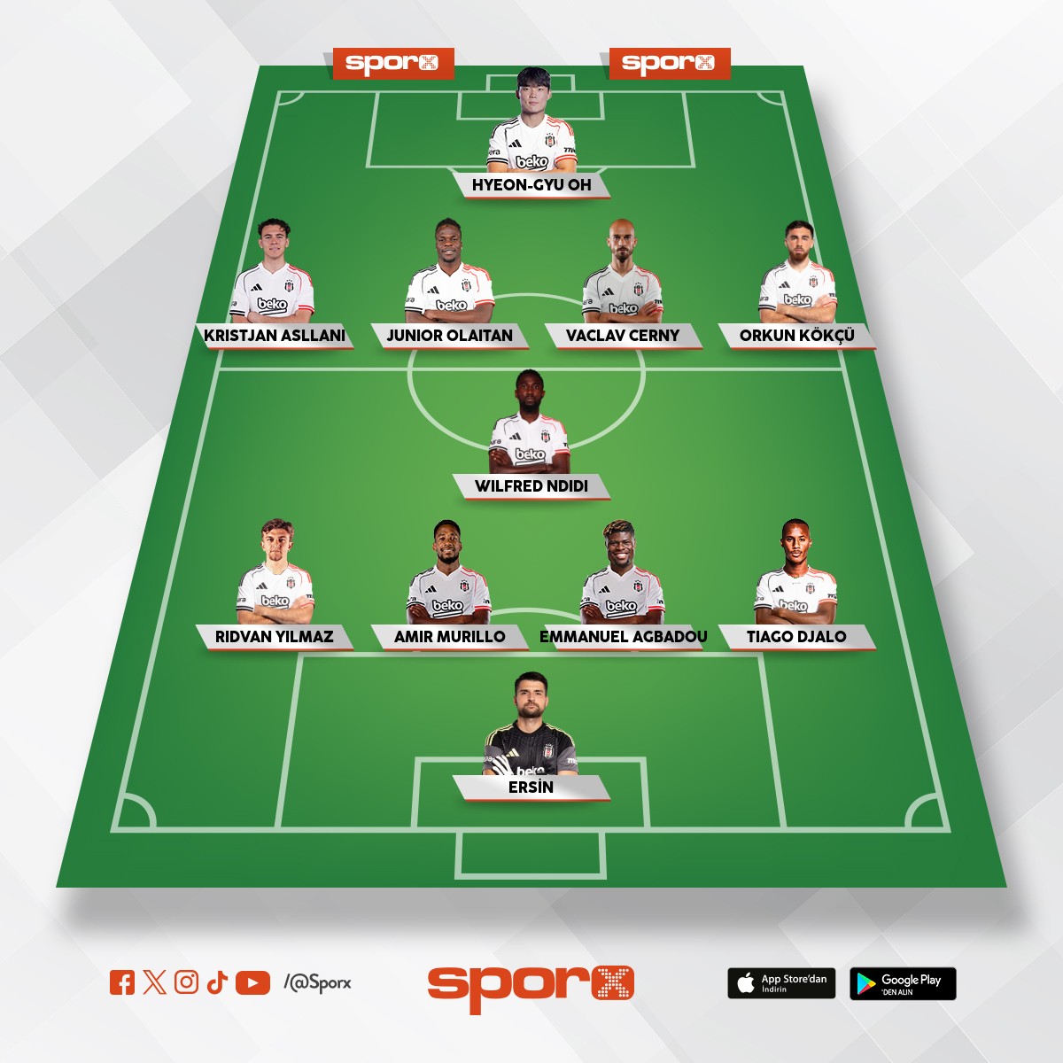 BJK ilk 11'leri