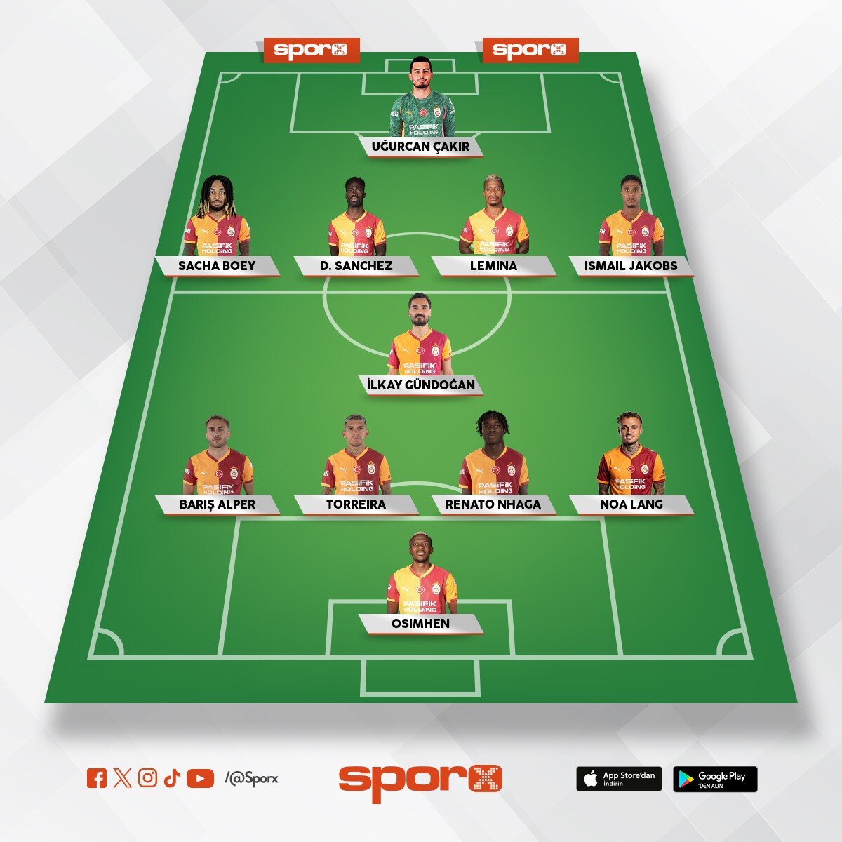 �lkay 6'da g�ven veriyor. Torreira ve Nyaga da 90 dk rakibe �ift basarlar. Ko�an 10 art�k kalmad�.