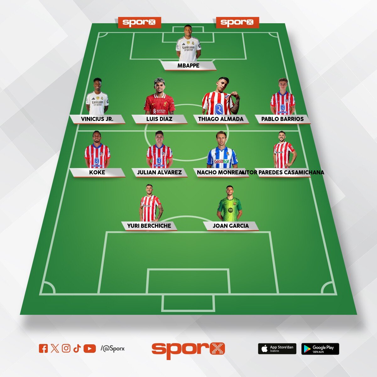 Barcelona ATHLET�C CLUB Atletico Madrid Real Madrid