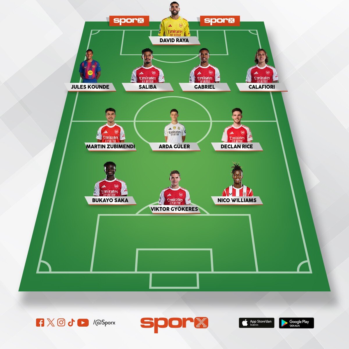 Arsenal ilk 11 