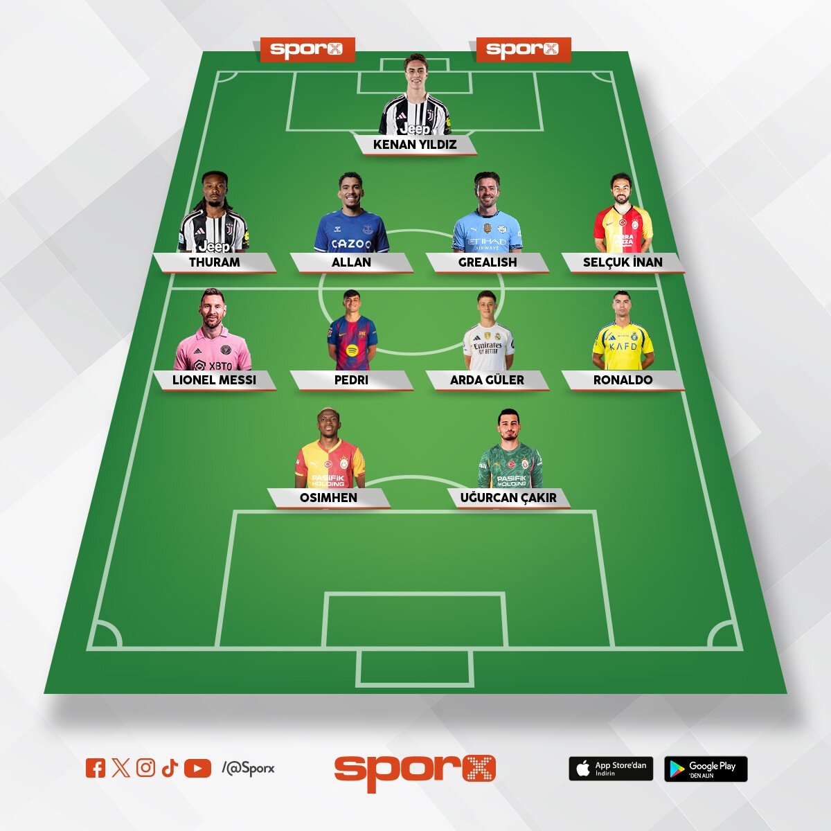 efsane futbolcular kadrosu 
Ahmet