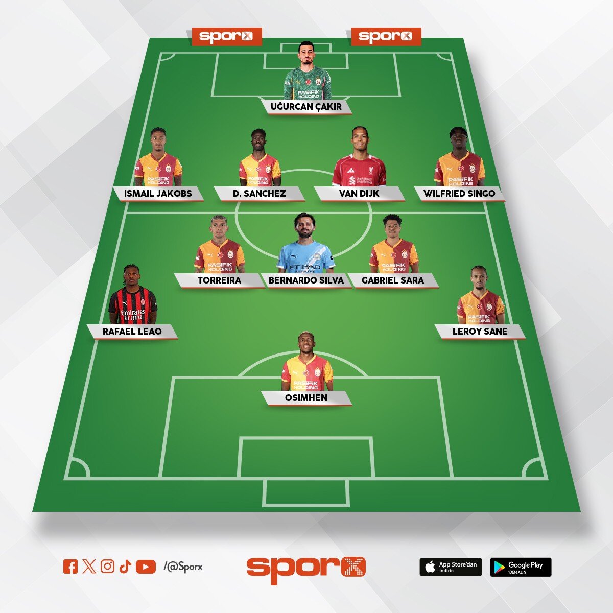 Galatasaray  Lemina da bazen ilk onbir olabilir