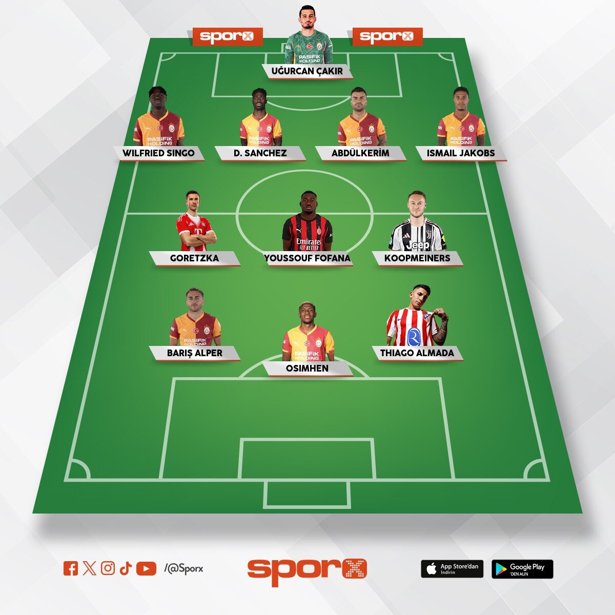 Lemina torreira yedek 10 yabanci, top vermez