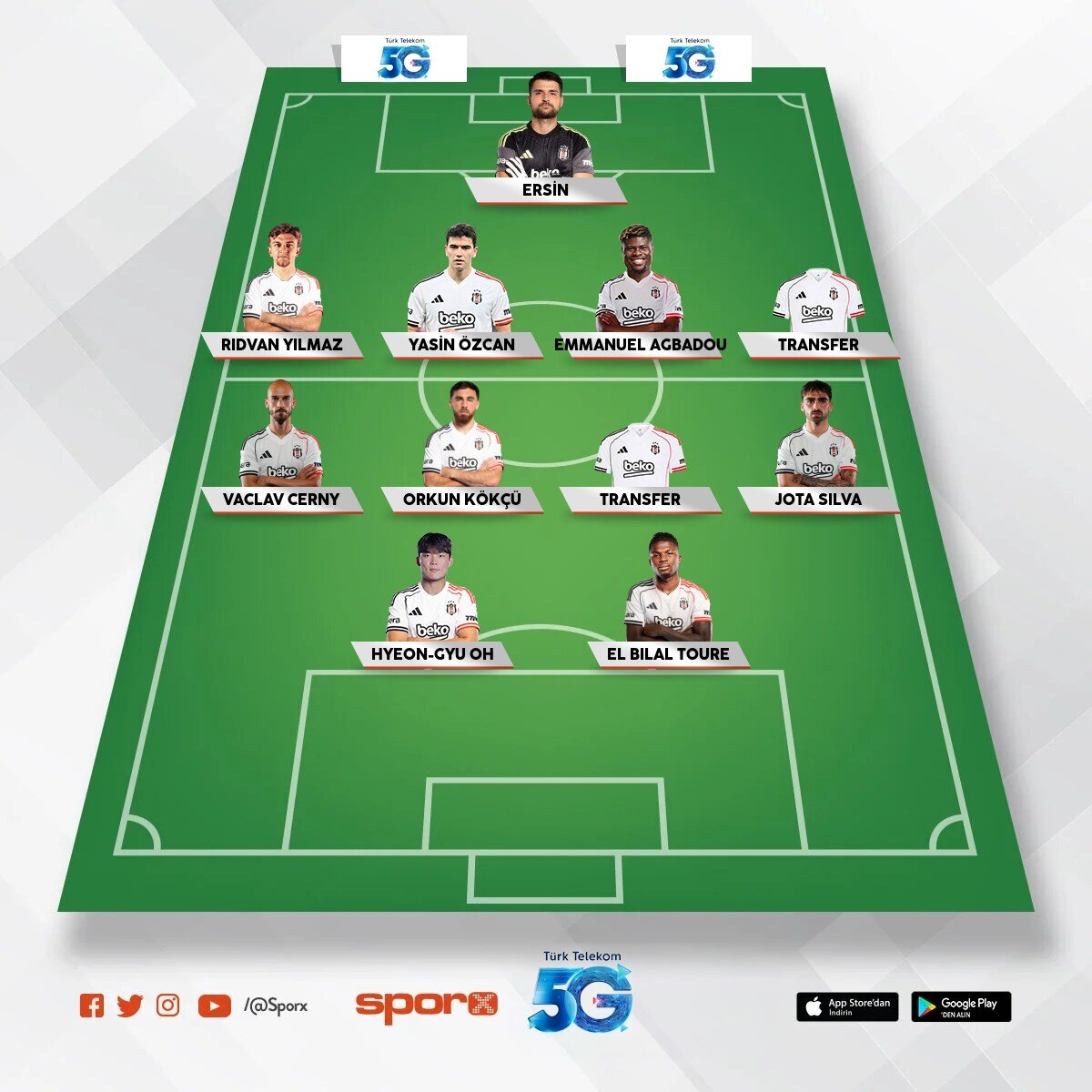 Orta saha Pele Sol bek Robero Carlos