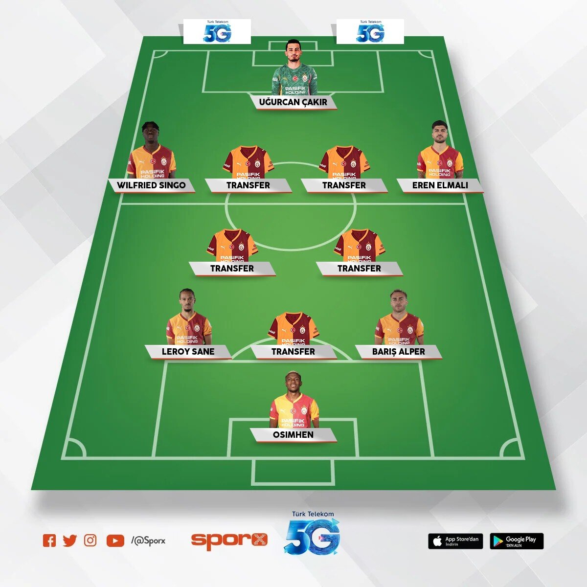 en az 5 transfer 