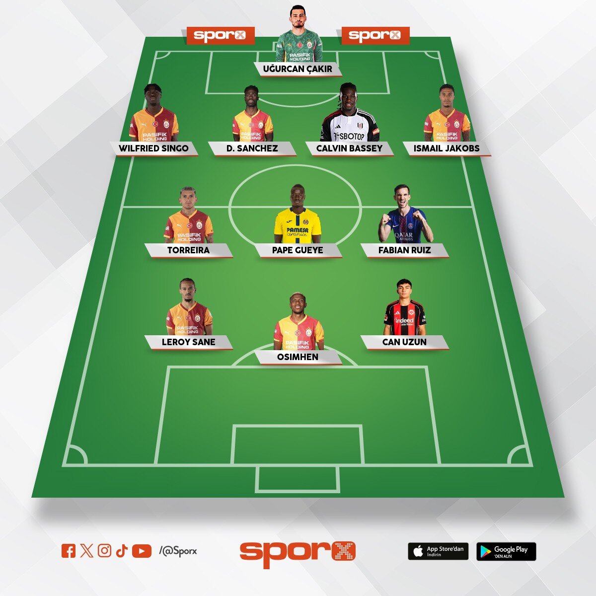 Lemina yedek + 4 genc 