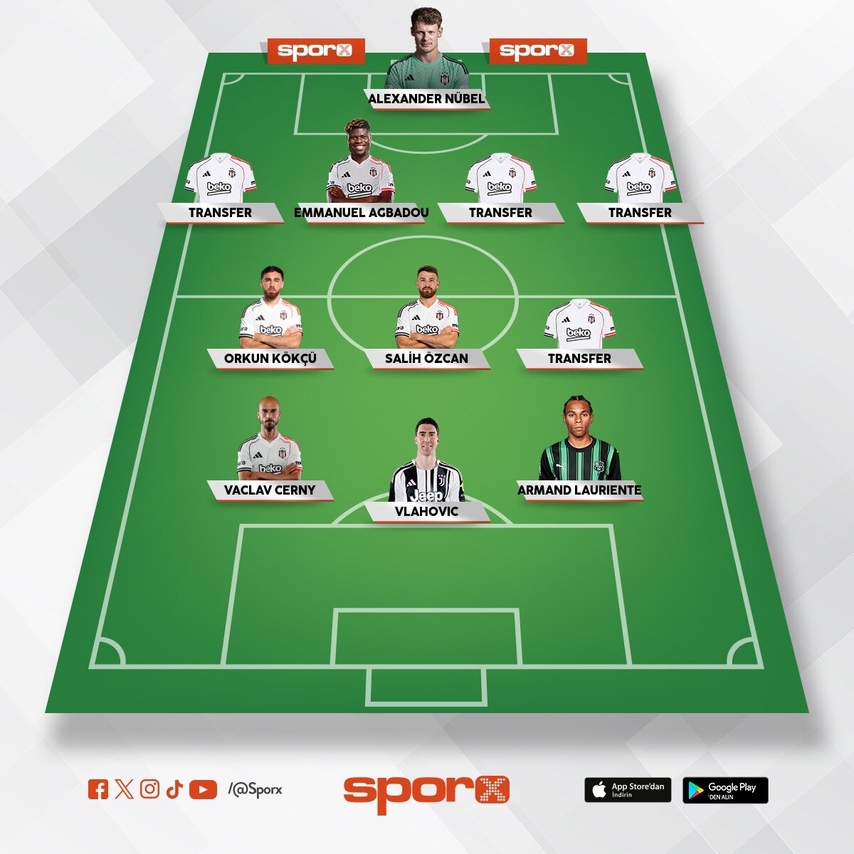 En az 7 transfer laz�m 