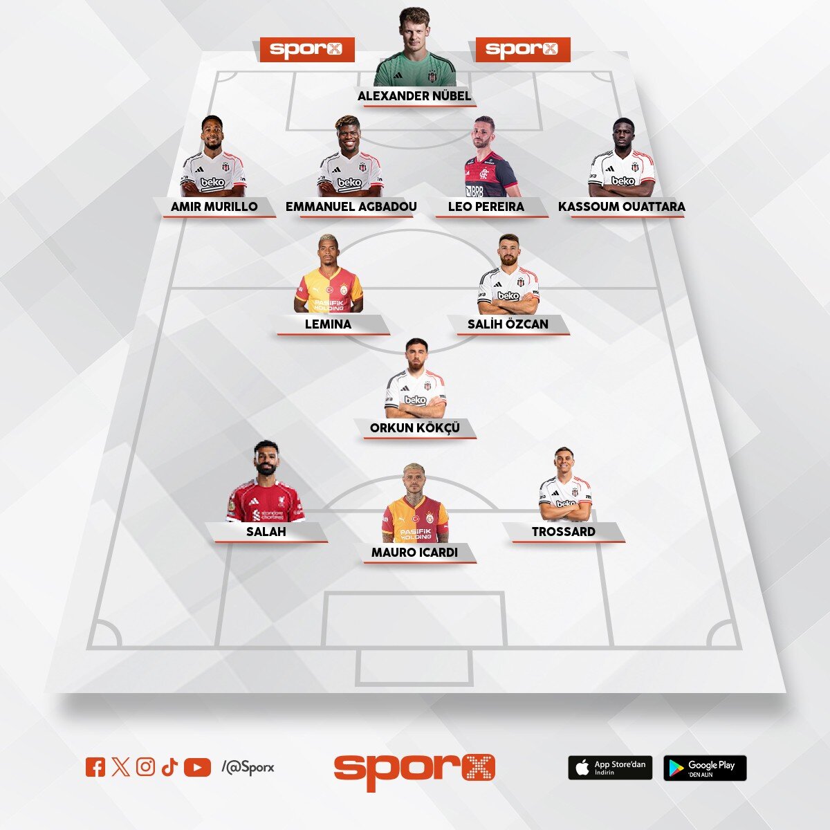 + Salah, Icardi, Lemina, Pereira ⌛🤍🖤🦅