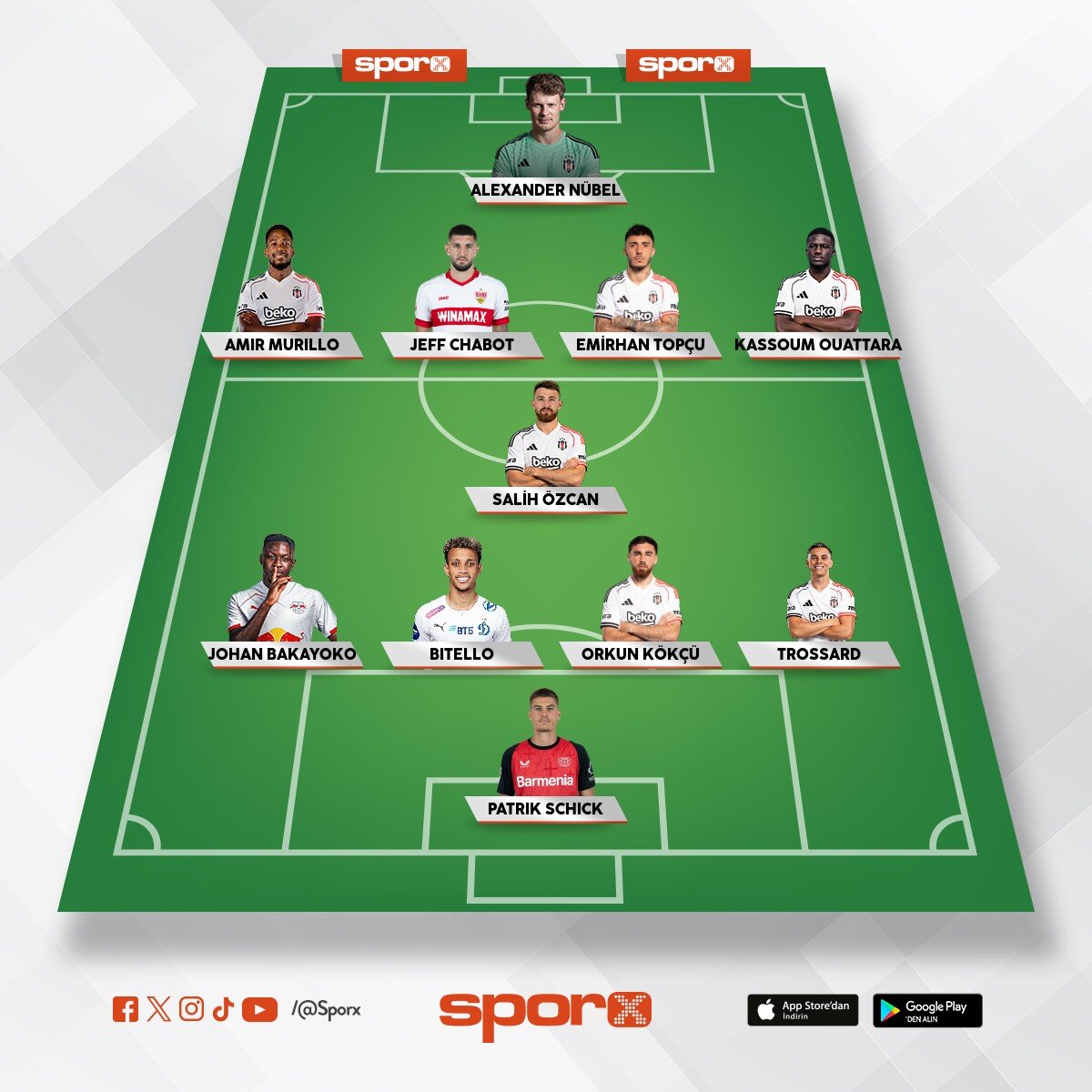 europa league besiktas line up