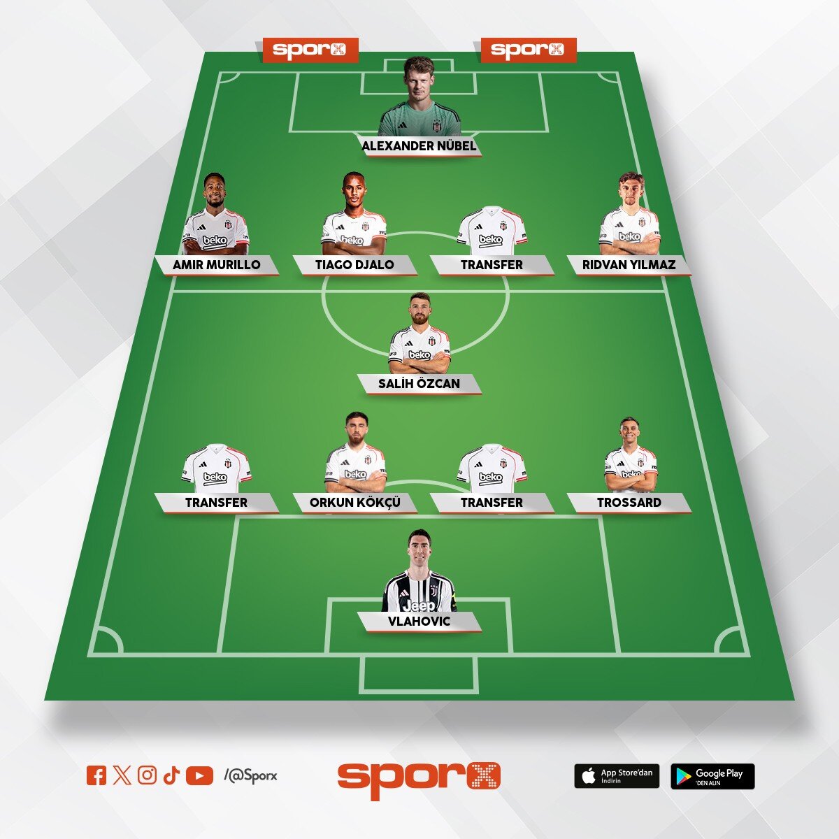 3 tane transfer kald�