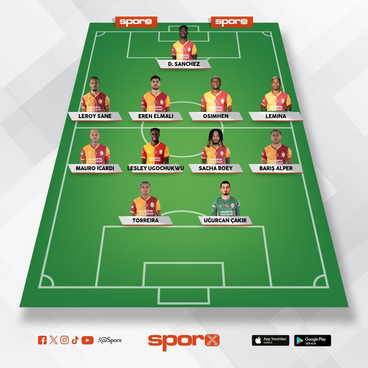 torreira
bar�� Alper 
sacha boey 
lesley 
mauro icardi 
lemina 
osimhen 
eren elmal� 
leroy sane 
d 