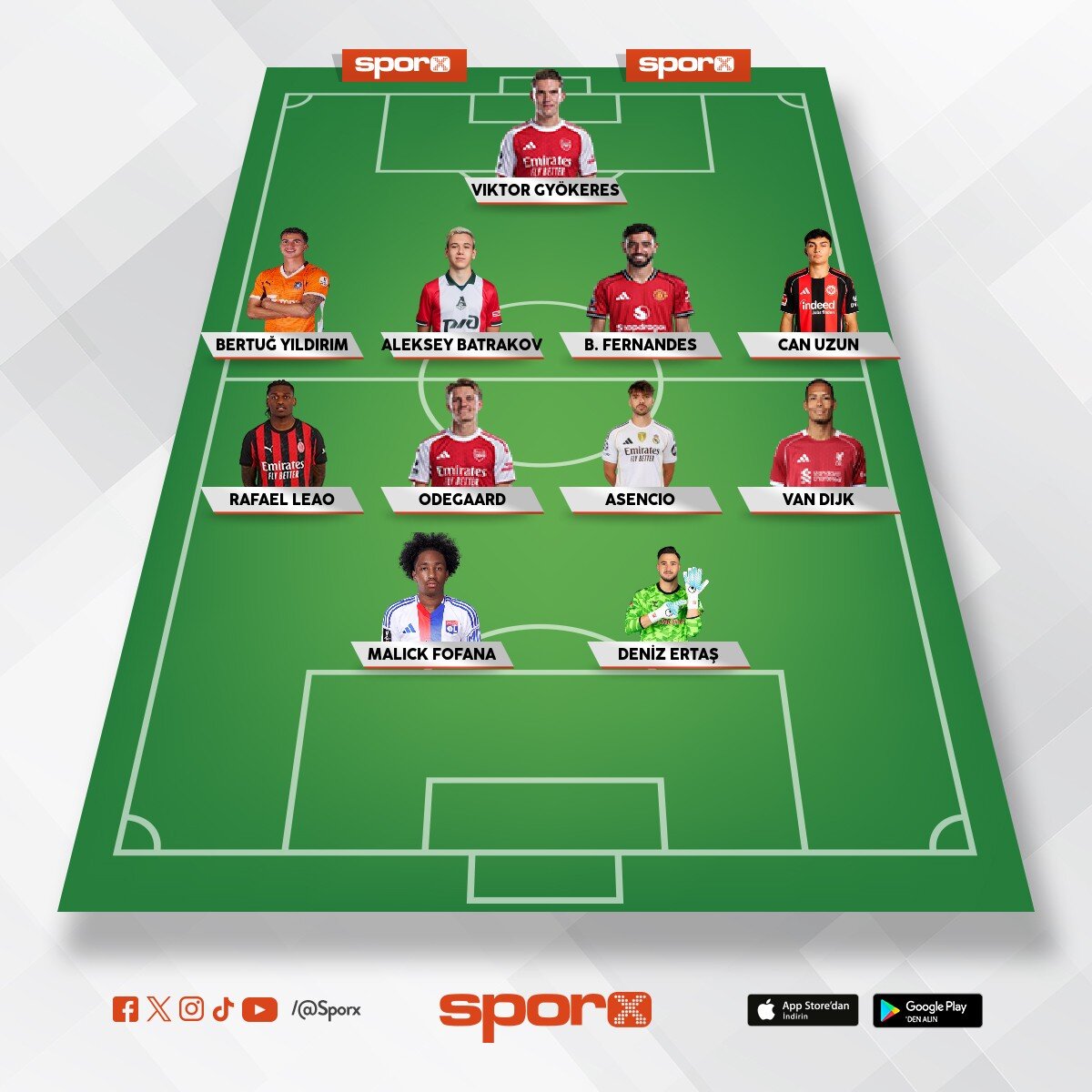 Galatasaray�n transferli ilk 11i