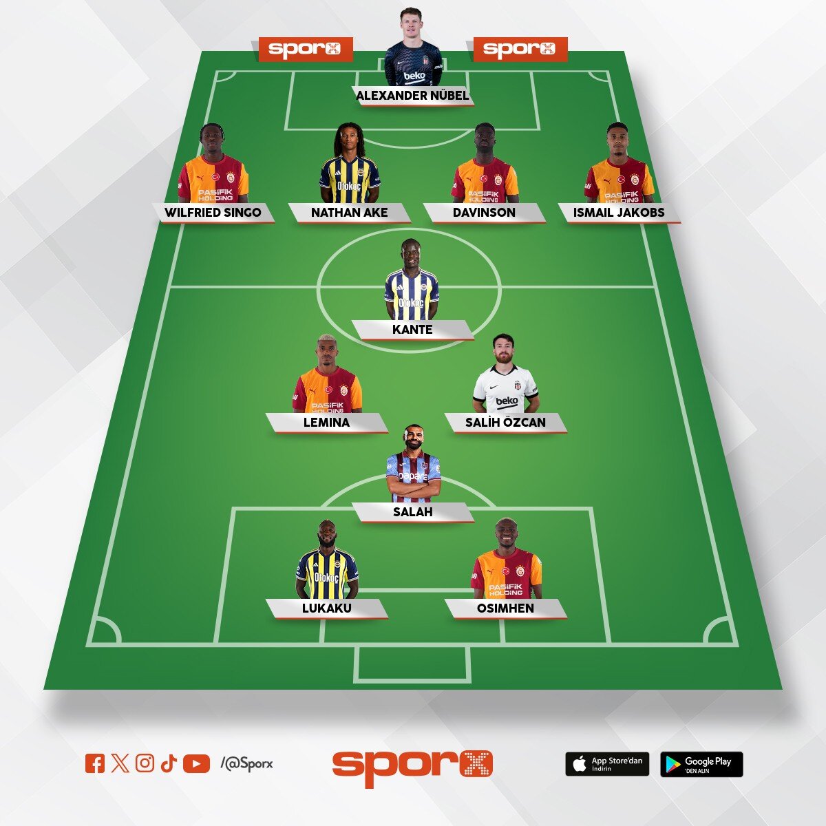 S�per Lig 26/27 en iyi ilk 11'i bana g�re 2. 11