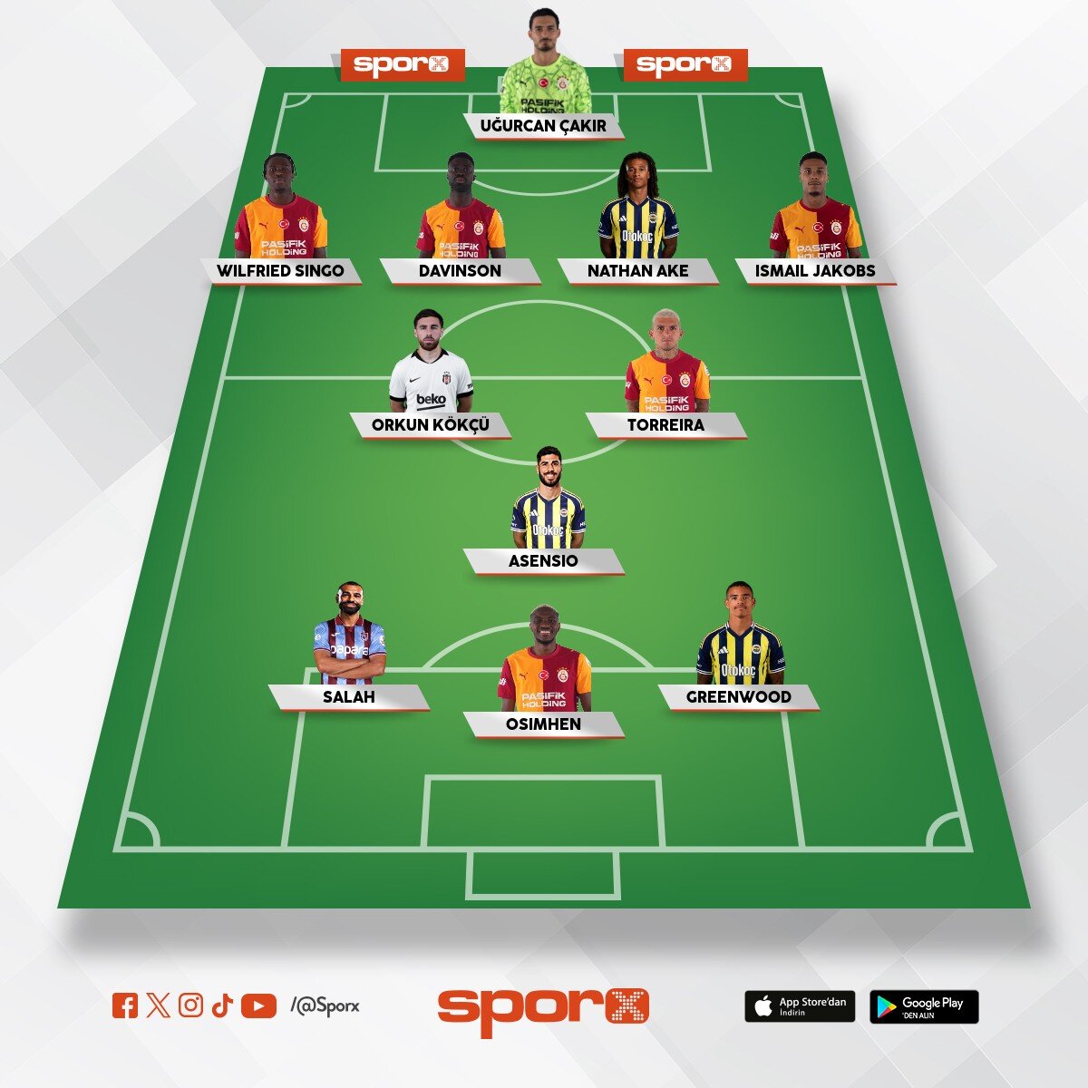 Full konsantre performansla ligin en iyi 11 dir. Torreira-Kante aras�nda �ok kald�m.