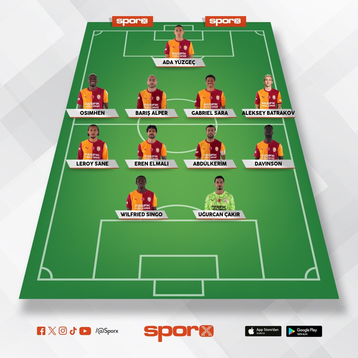 GALATASARAY ERZURUMSPOR MA�I �LK 11'i
