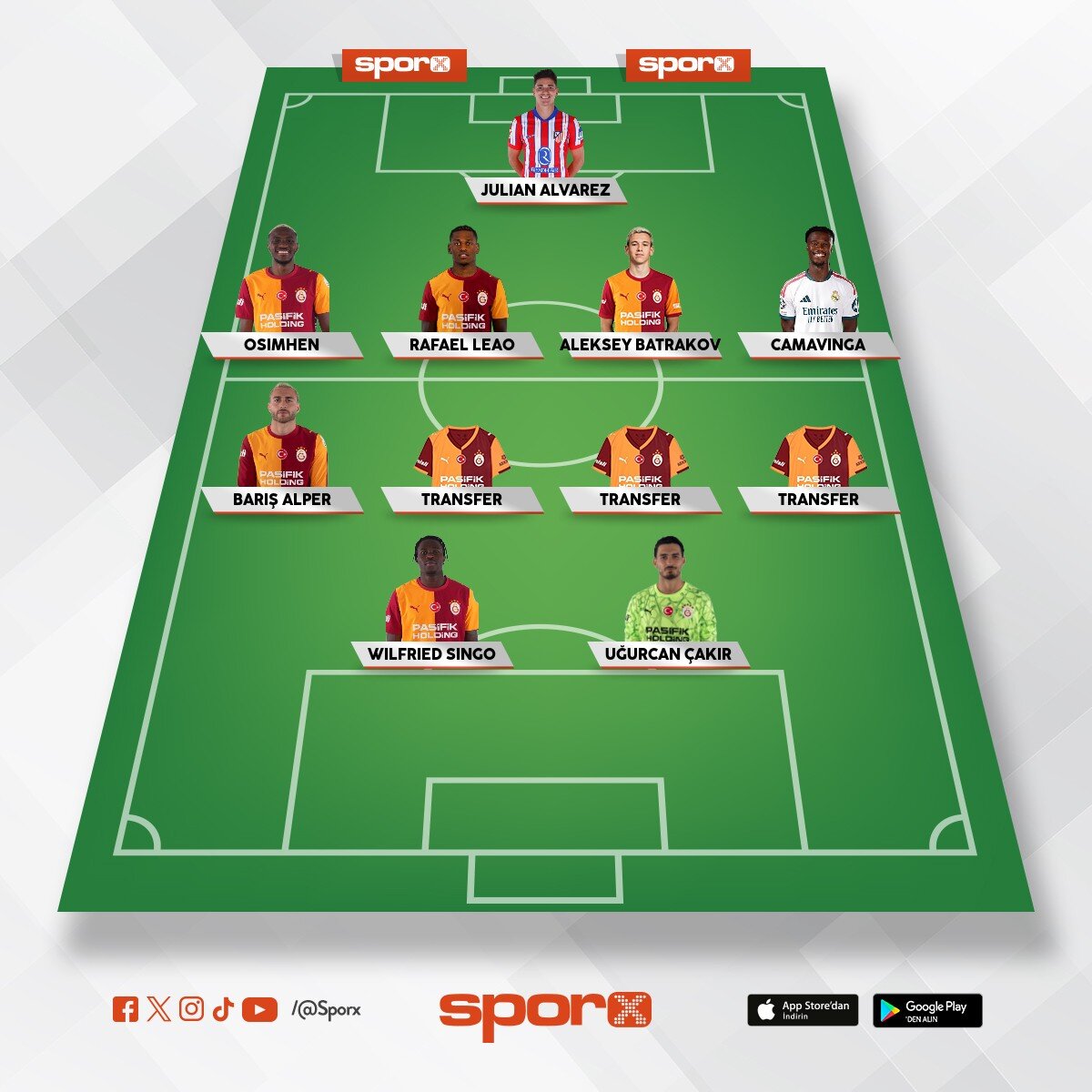Galatasaray transfer laz�m orta forvet store bek