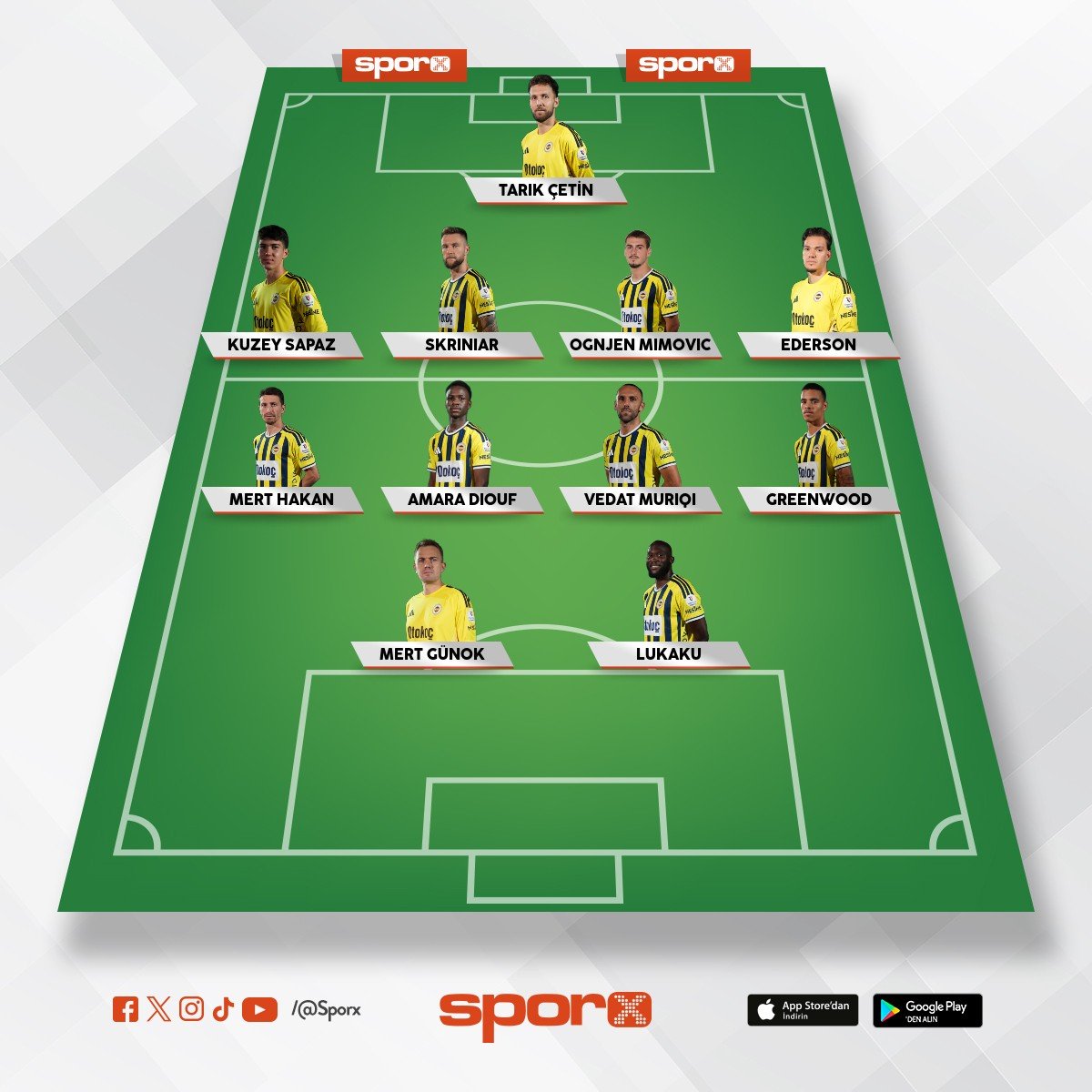 Fenerbah�e Galatasaray ma��ndaki Fenerbah�e kadrosu belli oldu: